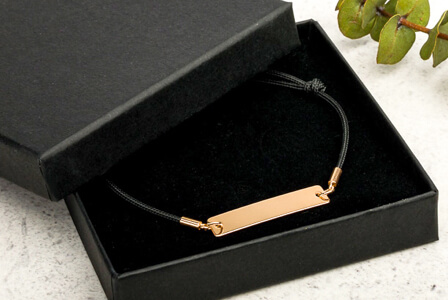 design custom silver bar bracelet