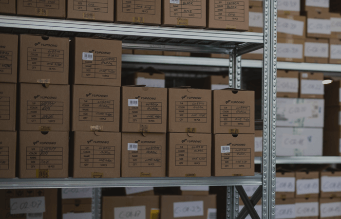 boxes in warehousing