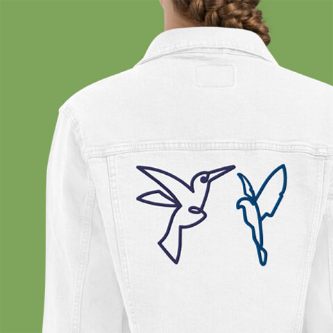 denim jacket with a mockup